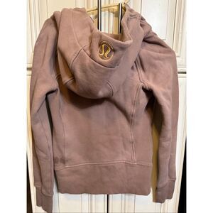 Lululemon Womens Full Zip Fleece Lined Scuba Hoodie Sweatshirt Taupetastic Small